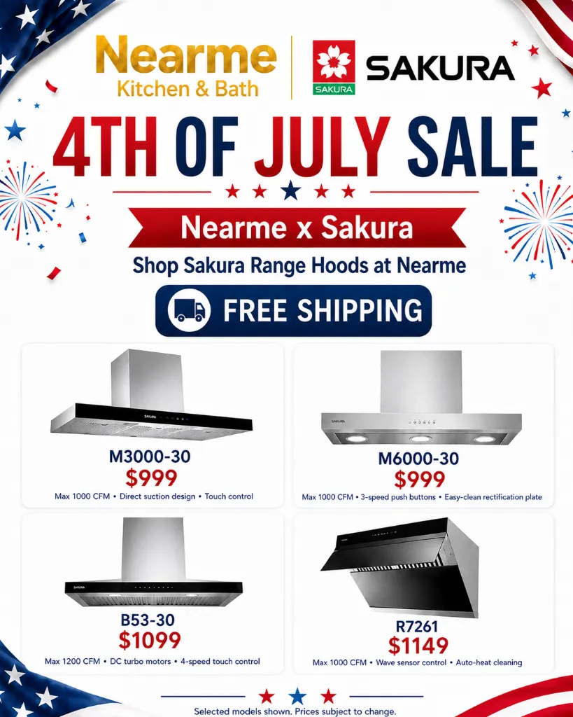 Nearme Kitchen & bath 4th of july promo Range hood 1.webp