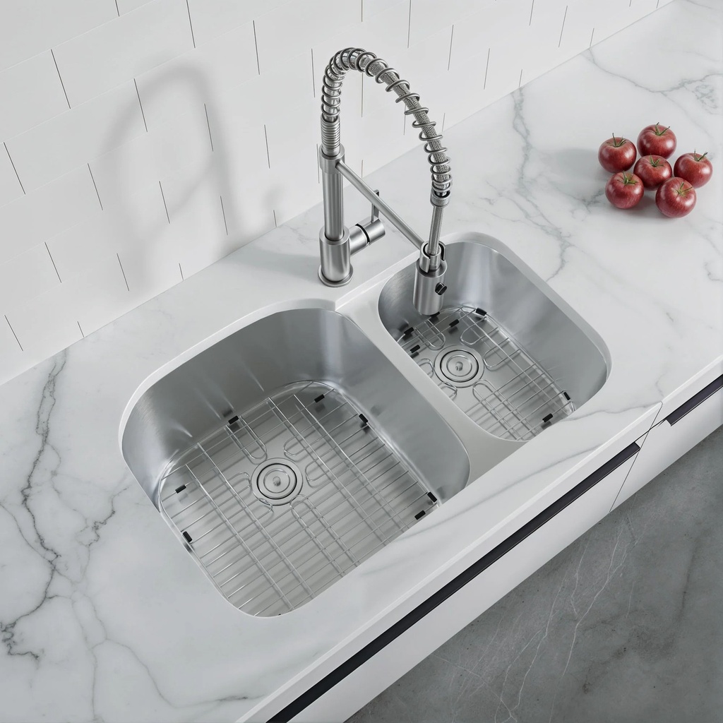 Dowell 6001-3120 | 31-1/2" Double-Bowl Undermount Kitchen Sink