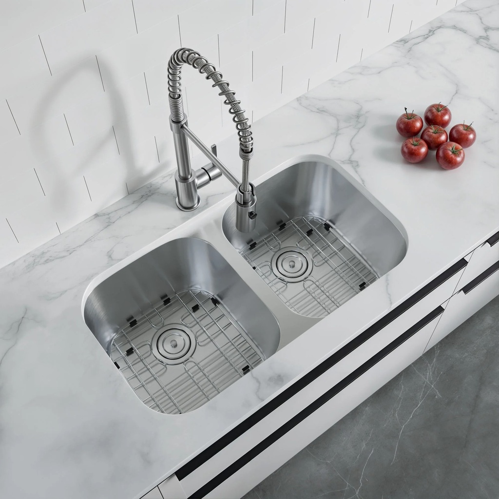 [6001-3218] Dowell 6001-3218 | 32" Equal Double-Bowl Undermount Kitchen Sink