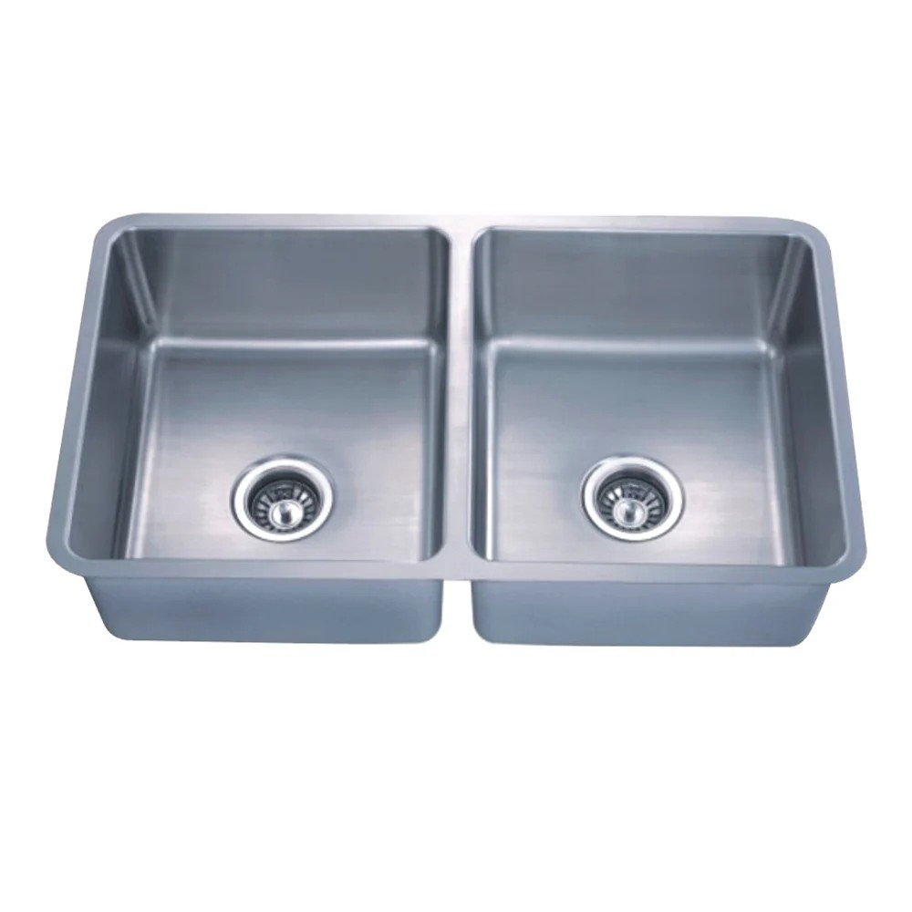 [6005-3019] Dowell 6005-3019 | 30" Double-Bowl Small-Radius Undermount Kitchen Sink
