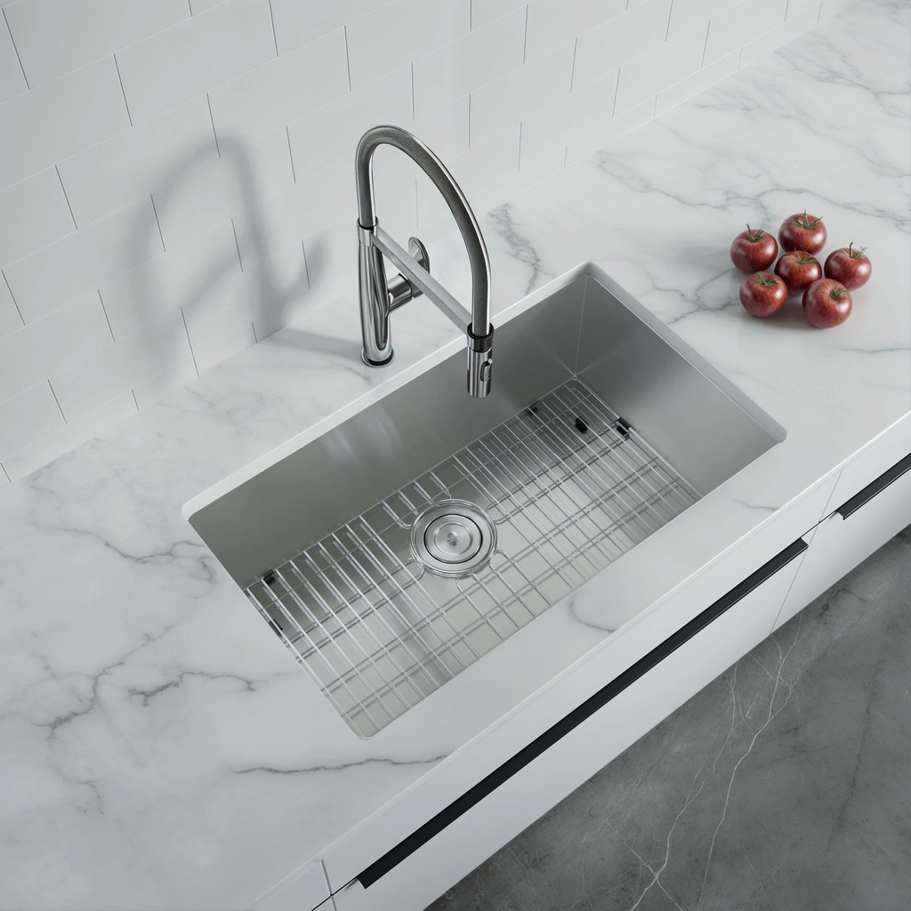 Dowell 6002-3018T | 30" x 18" 18-Gauge Undermount Kitchen Sink, 10" Deep