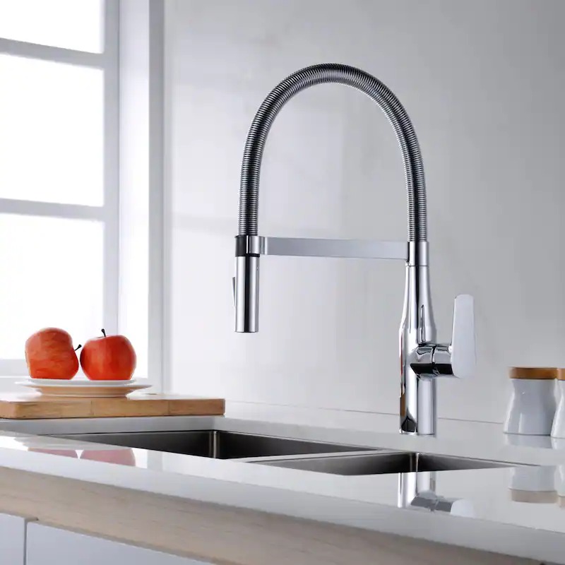 [8002-016-01] Dowell 8002-016 Kitchen Faucet | High Arc Pull-Down Sprayer