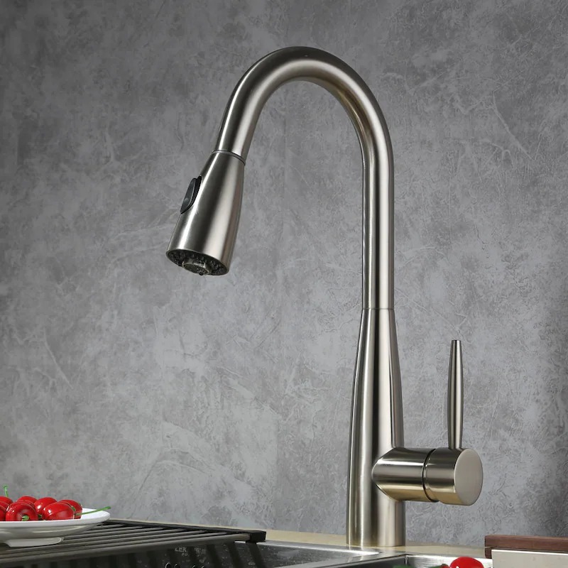 [8002-005-02] Dowell 8002-005 Kitchen Faucet | High Arc Pull-Down Sprayer