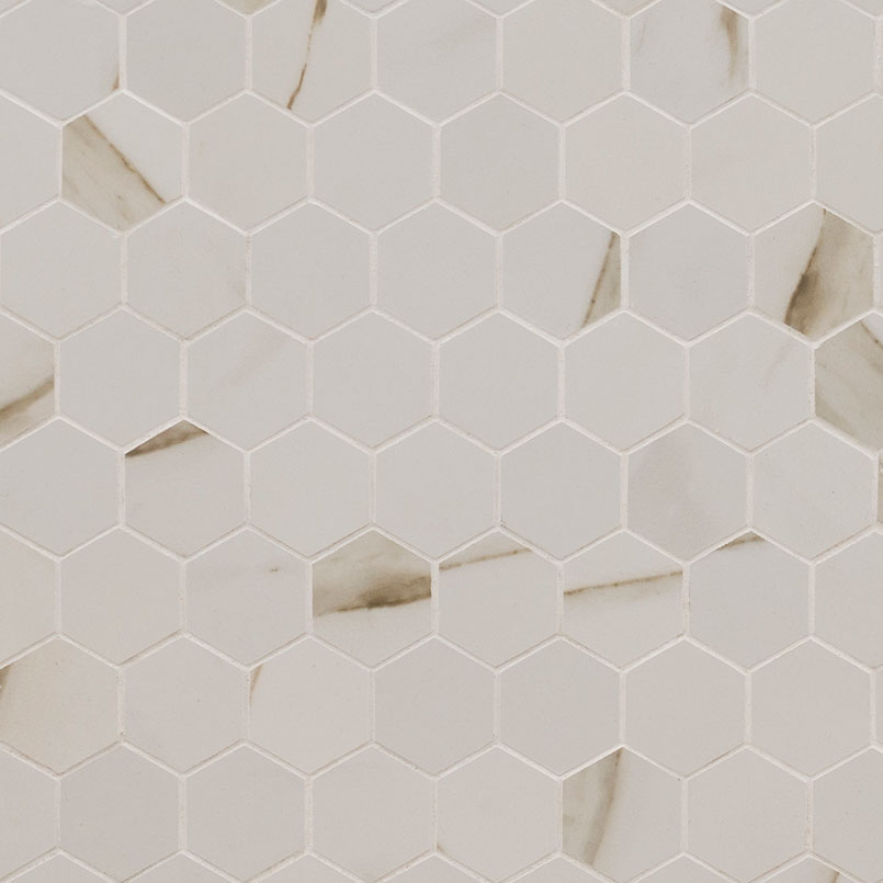 [NCAL2X2HEX-N] MSI-PIETRA CALACATTA 2X2 HEXAGON MOSAIC