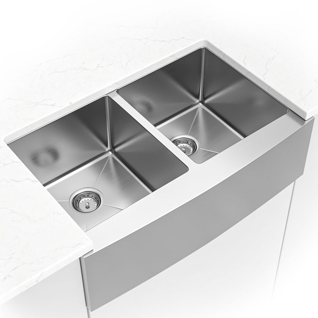 [SIN-16-DBWL-WEL-5050-3321FSAF] MSI-SS 16 GAU FARMHOUSE APRON DOUBLE BOWL 50/50-3321