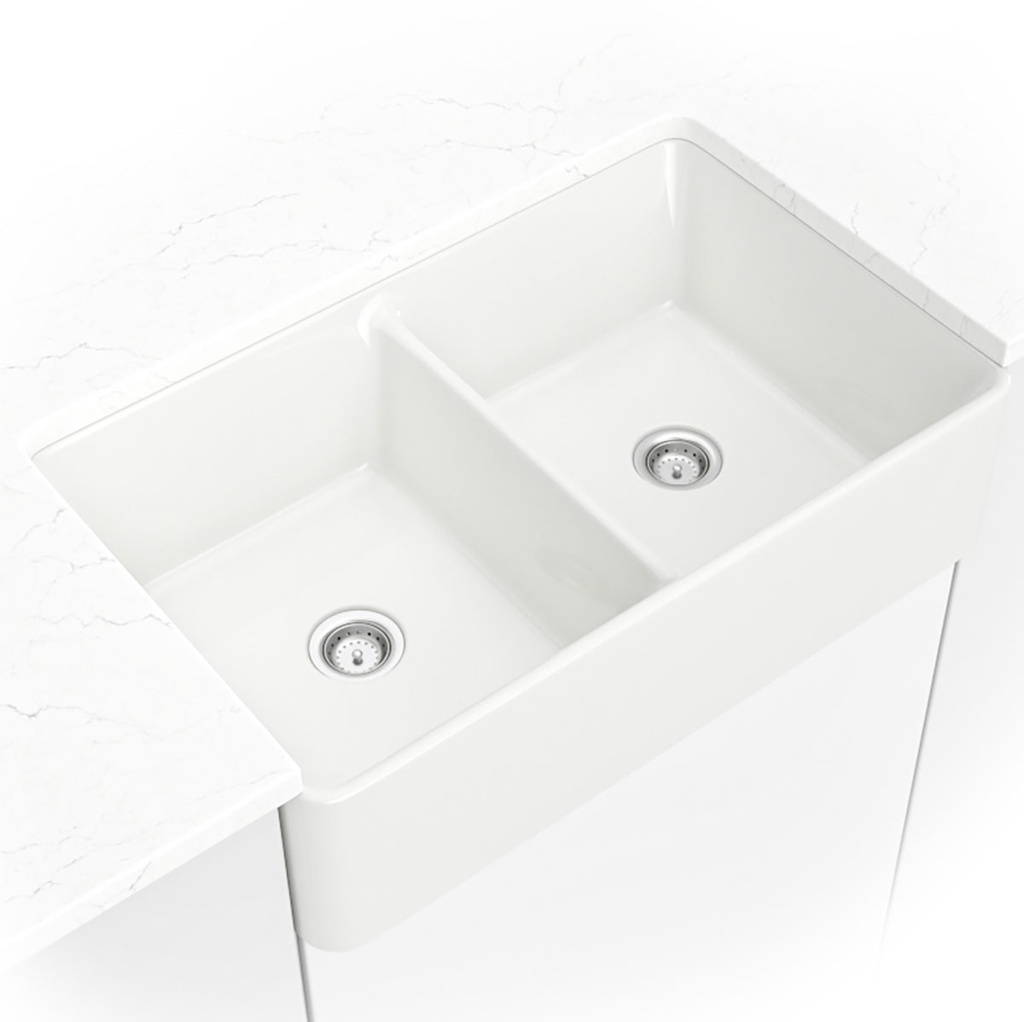 [SIN-POR-UDBWH5050-3220FSAF] MSI-PORCELAIN FIRECLAY FARMHOUSE WITH APRON DB WHITE-3220