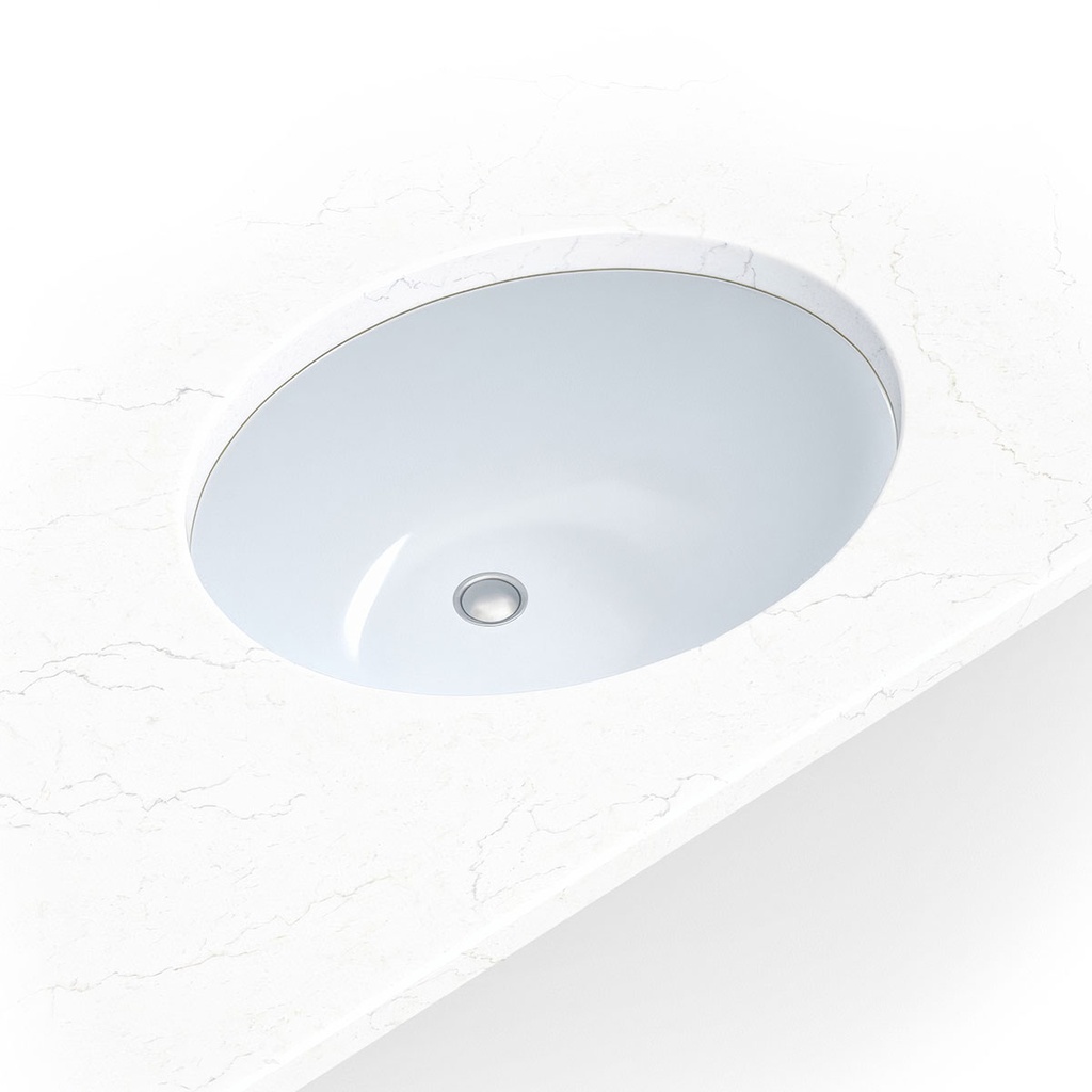 [SIN-POR-UNDOVLWHT-1714] MSI-PORCELAIN VANITY OVAL WHITE-1714