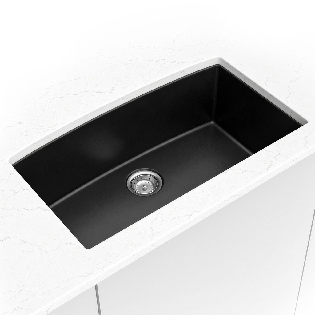 [SIN-QTZ-SINBWL-3219-BLK] MSI-QUARTZ BLACK SINGLE BOWL 3219