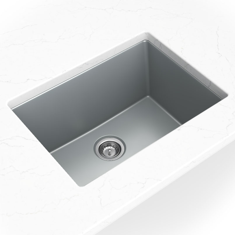 [SIN-QZ-STRSINBWL-2418-GRY] MSI-QUARTZ GRAY STRAIGHT SINGLE BOWL 2418