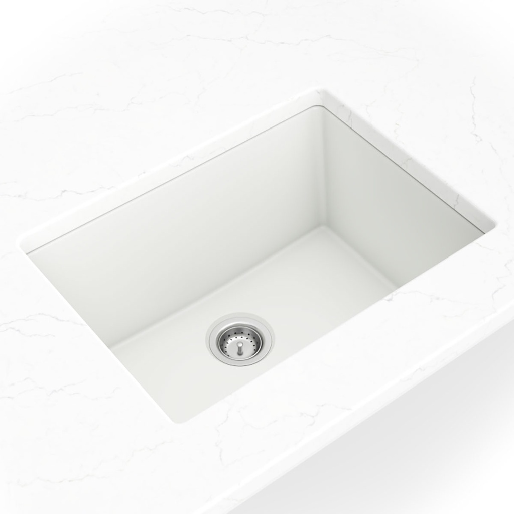 [SIN-QZ-STRSINBWL-2418-WHT] MSI-QUARTZ WHITE STRAIGHT SINGLE BOWL 2418