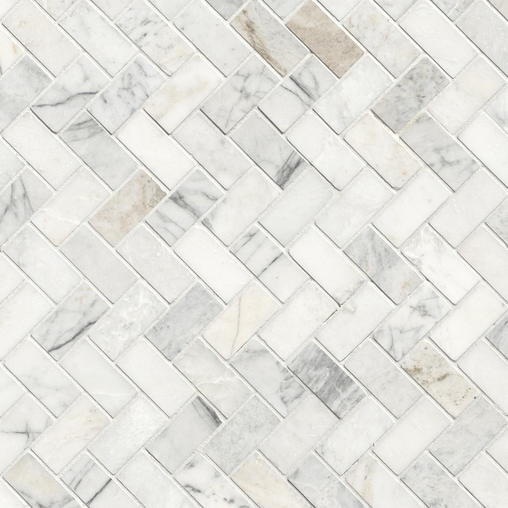 [SMOT-ARAVEN-1X2HBH] MSI-ARABESCATO VENATO WHITE 1X2 HERRINGBONE HONED
