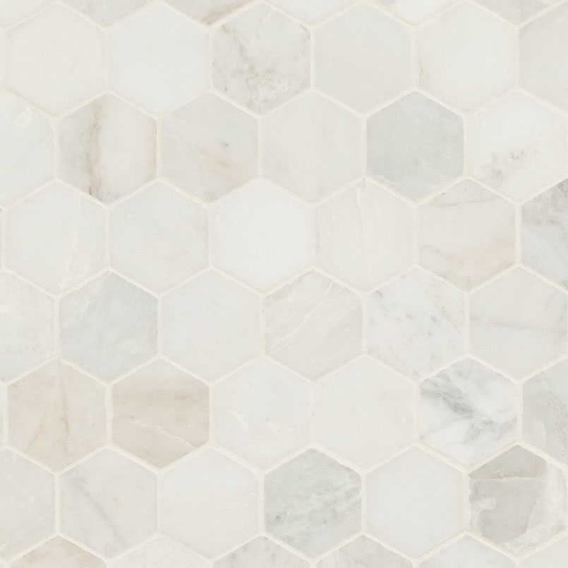 [SMOT-ARAVEN-2HEXH] MSI-ARABESCATO VENATO WHITE  2" HEXAGON HONED