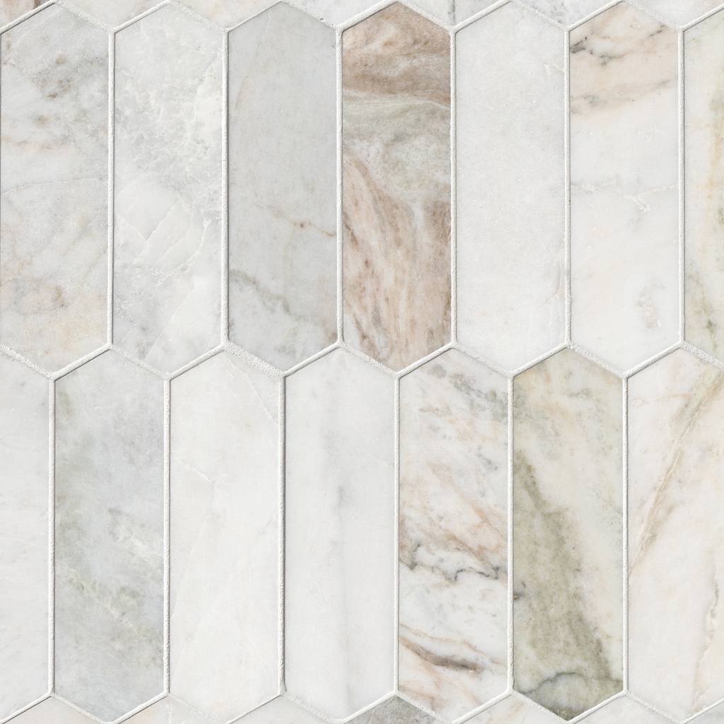[SMOT-ARAVEN-PKH] MSI-ARABESCATO VENATO WHITE PICKET HONED