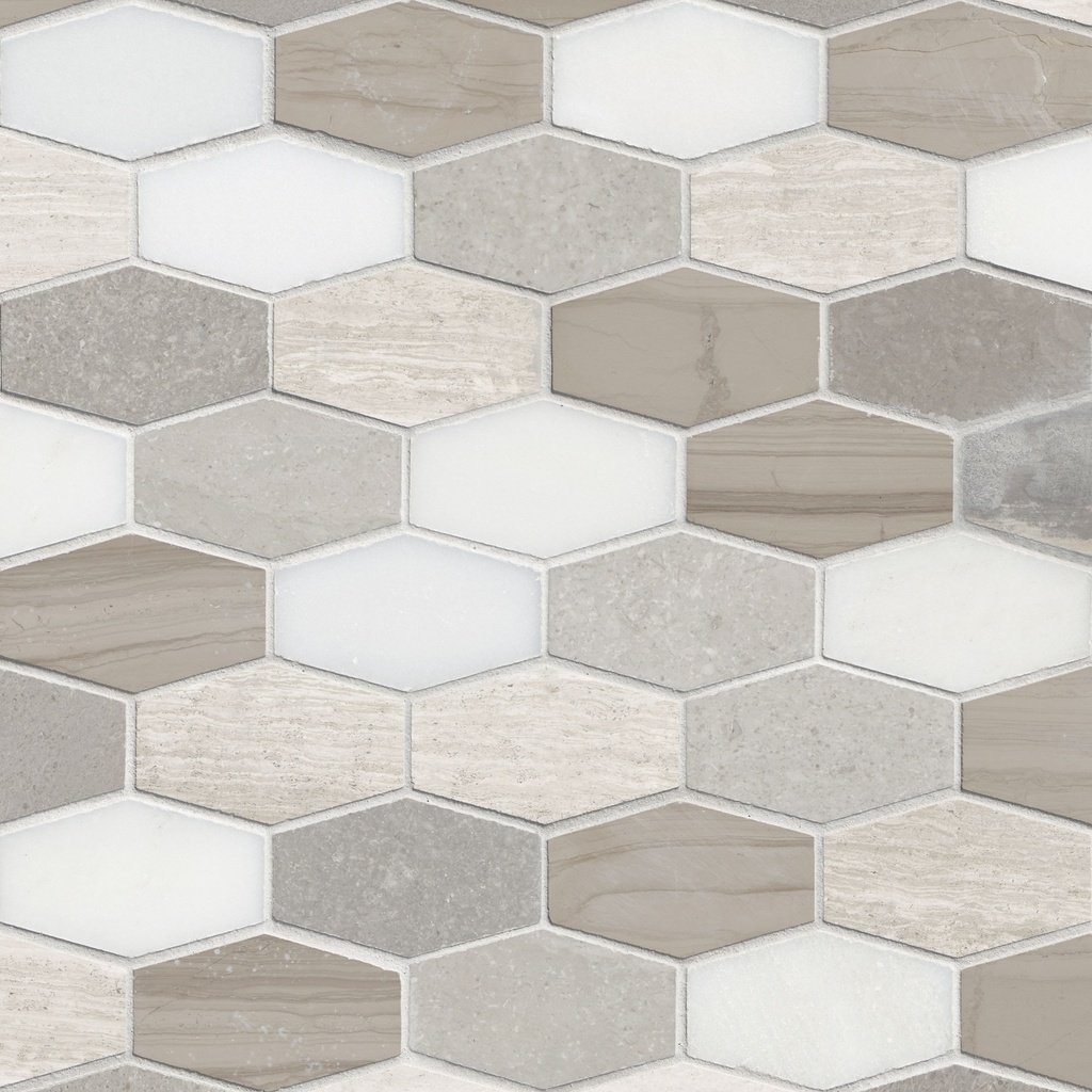 [SMOT-BELBLND-HEXEL10MM] MSI-BELLAGIO BLEND ELONGATED HEXAGON