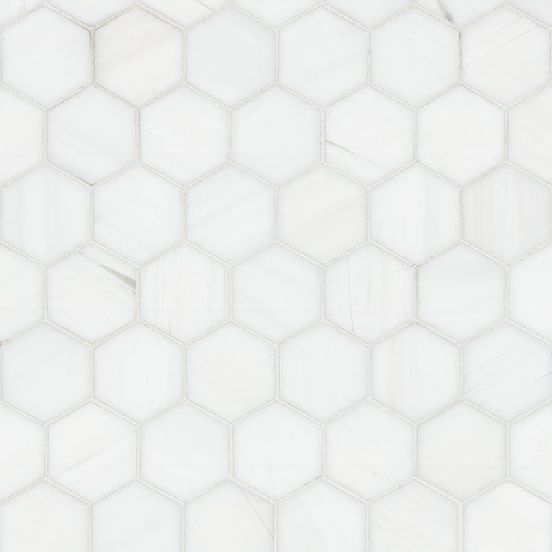 [SMOT-BIANDOL-2HEXP] MSI-BIANCO DOLOMITE HEXAGON MOSAIC