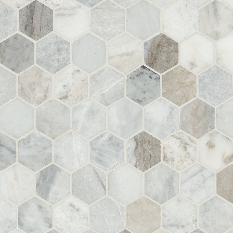 [SMOT-CAPBLU-2HEXH] MSI-CAPRI BLUE HEXAGON HONED