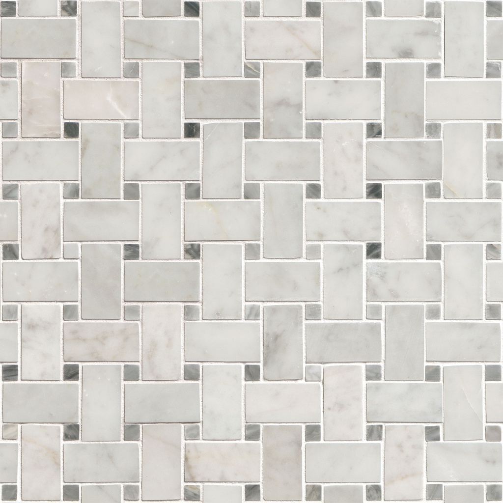 [SMOT-CAR-BWH] MSI-CARRARA WHITE BASKETWEAVE HONED
