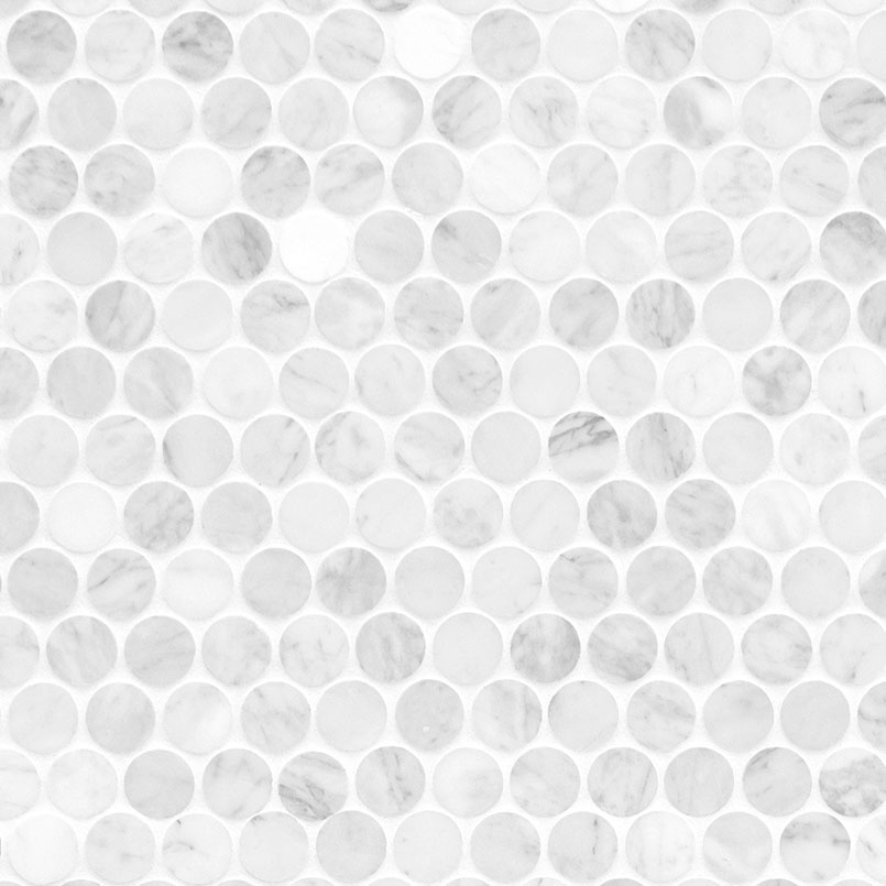 [SMOT-CAR-ROUH] MSI-CARRARA WHITE ROUND PATTERN HONED