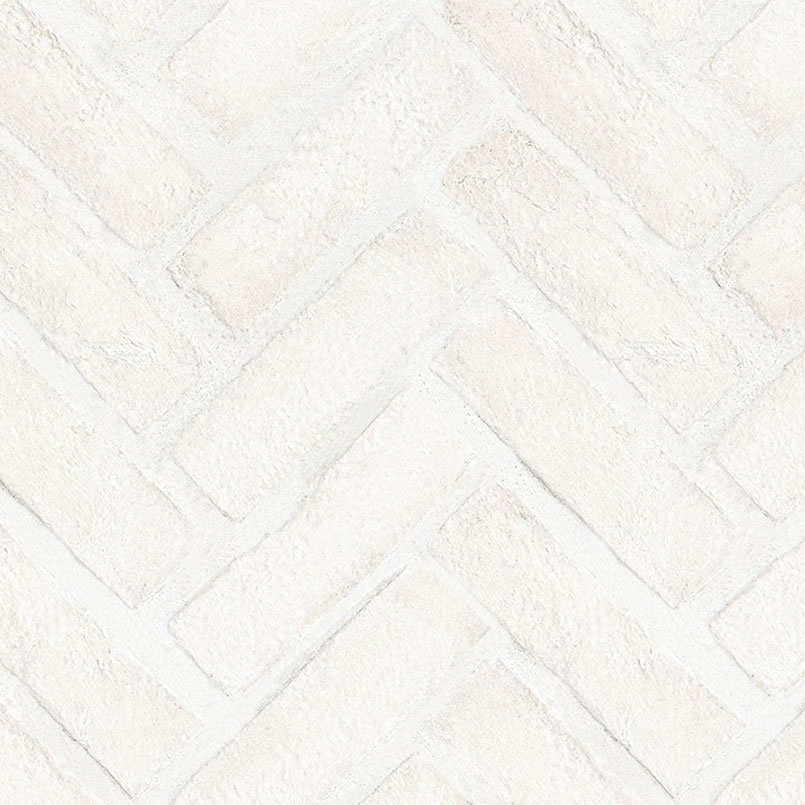 [SMOT-CLAHB-ALPWHI2.25X7.5] MSI-ALPINE WHITE CLAY BRICK HERRINGBONE