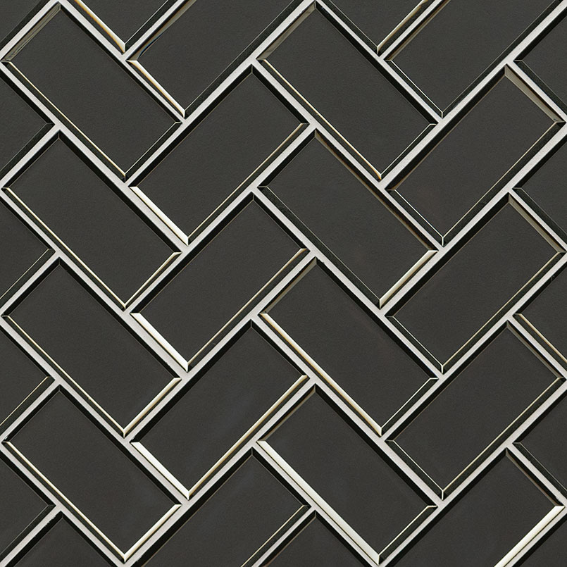 [SMOT-GLS-MEGRBEHB8MM] MSI-METALLIC GRAY BEVEL HERRINGBONE