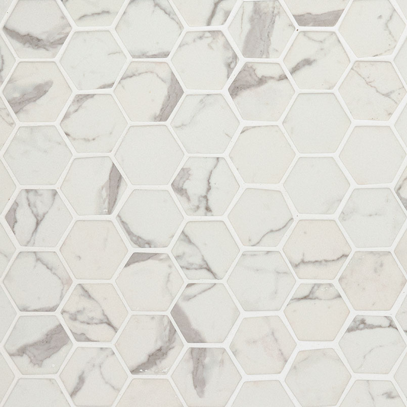 [SMOT-GLS-STACEL6MM] MSI-STATUARIO CELANO 2 HEXAGON
