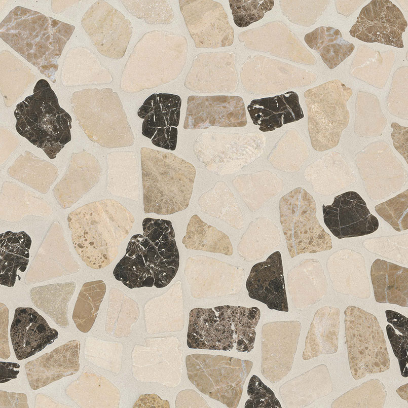 [SMOT-PEB-MIXMAR] MSI-MIX MARBLE PEBBLES MESH BACKED