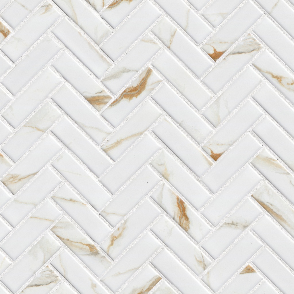 [SMOT-PT-CALGLD-1X3HBM] MSI-CALACATTA GOLD MATTE 1X3 HERRINGBONE