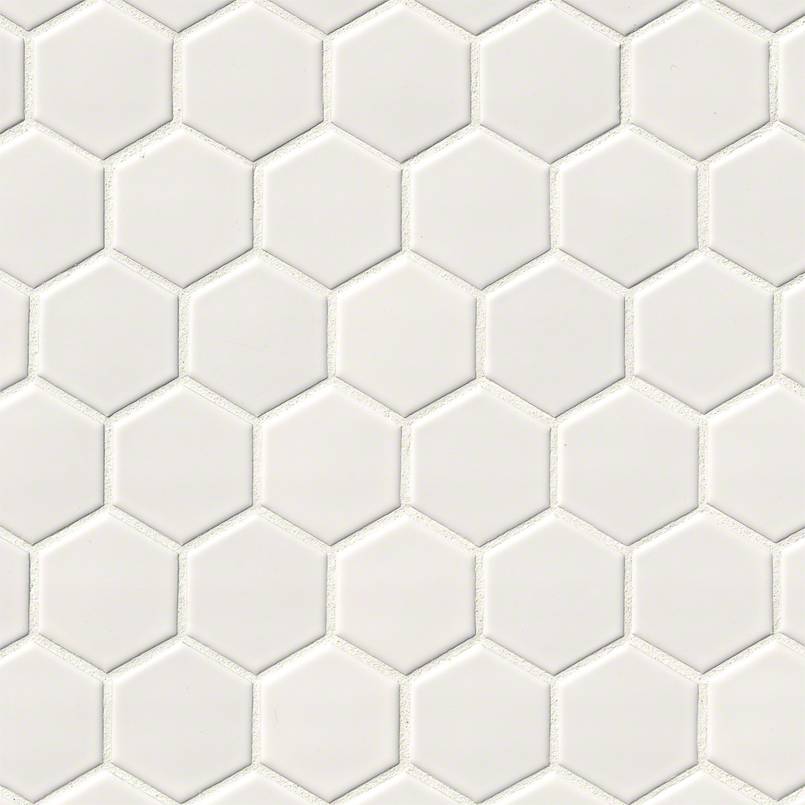 [SMOT-PT-RETBIA-2HEXG] MSI-WHITE GLOSSY 2" HEX 6MM