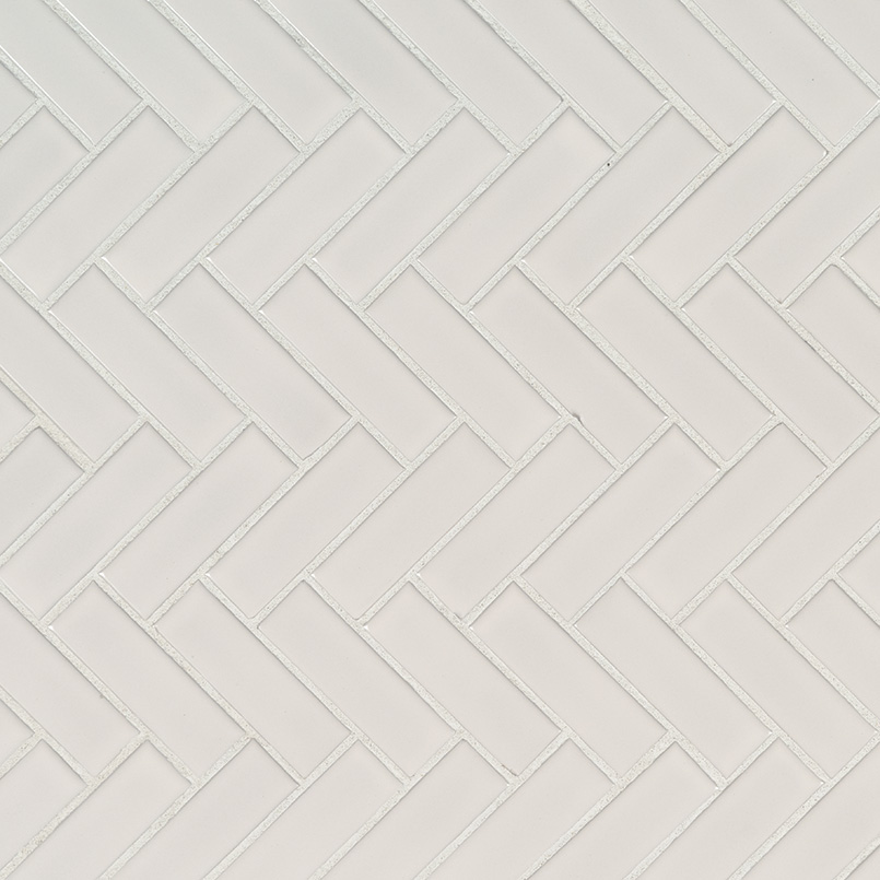 [SMOT-PT-RETBIA-HB] MSI-WHITE GLOSSY HERRINGBONE MOSAIC