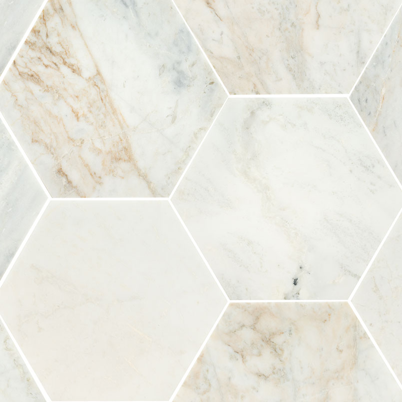 [TARAVEN8HEXH] MSI-ARABESCATO VENATO 8" HEXAGON HONED